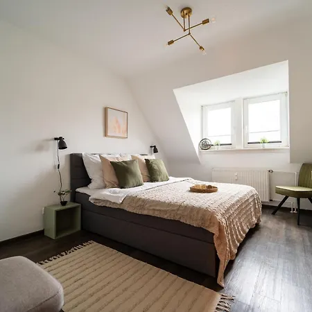 Apartmán Stadtzentrum - 5 Min Messe & Uniklinik - Arbeitsplatz - Bis 6 Personen Essen